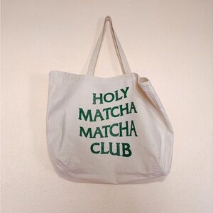 Matcha Canvas Tote Bag 🍵